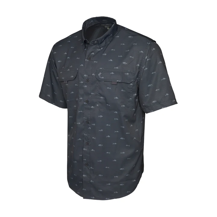 Keys SS Tiny Fish Fishing Shirt - Graphite