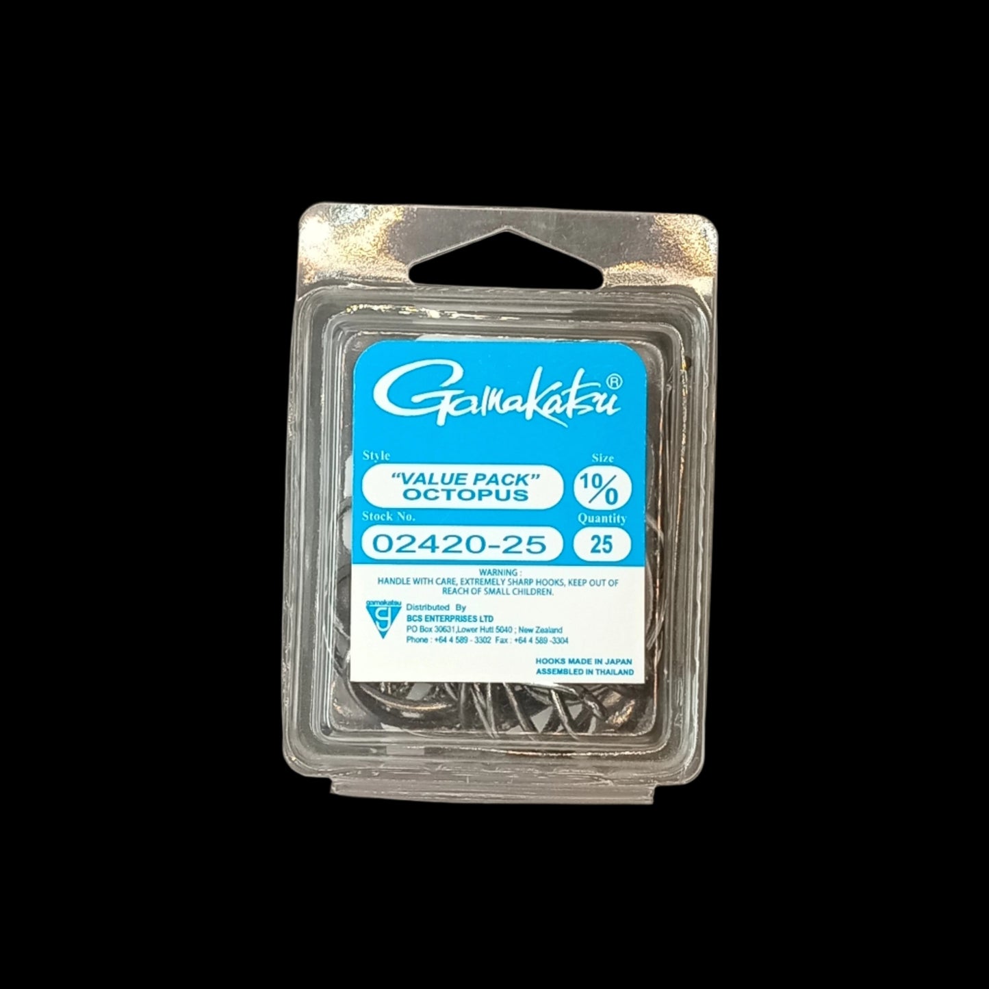 Gamakatsu Black Octopus 25pk 10/0