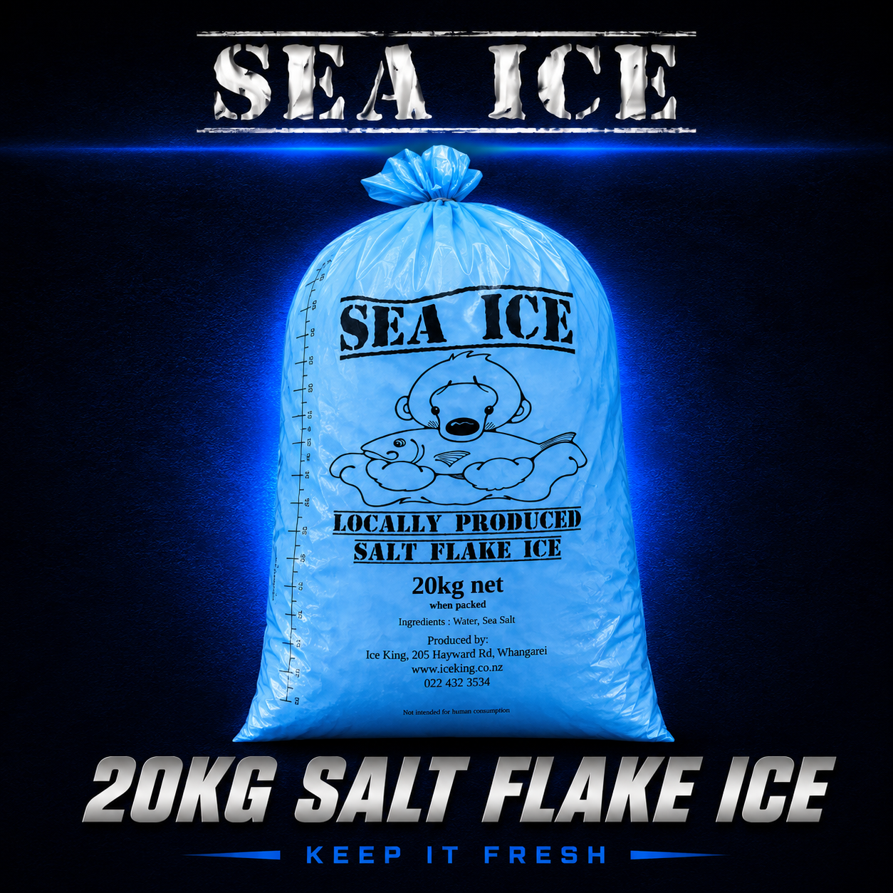 20kg Salt Ice – Maximum Cooling Power for Fresher Fish