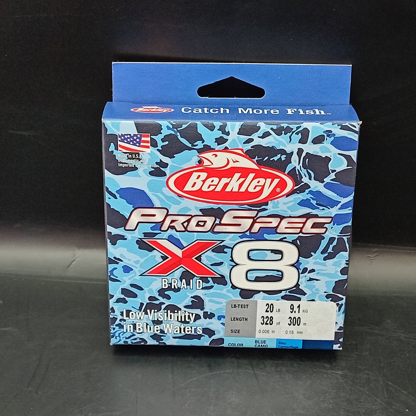 Berkley ProSpec X8 braid Blue Camo 300m 20lb