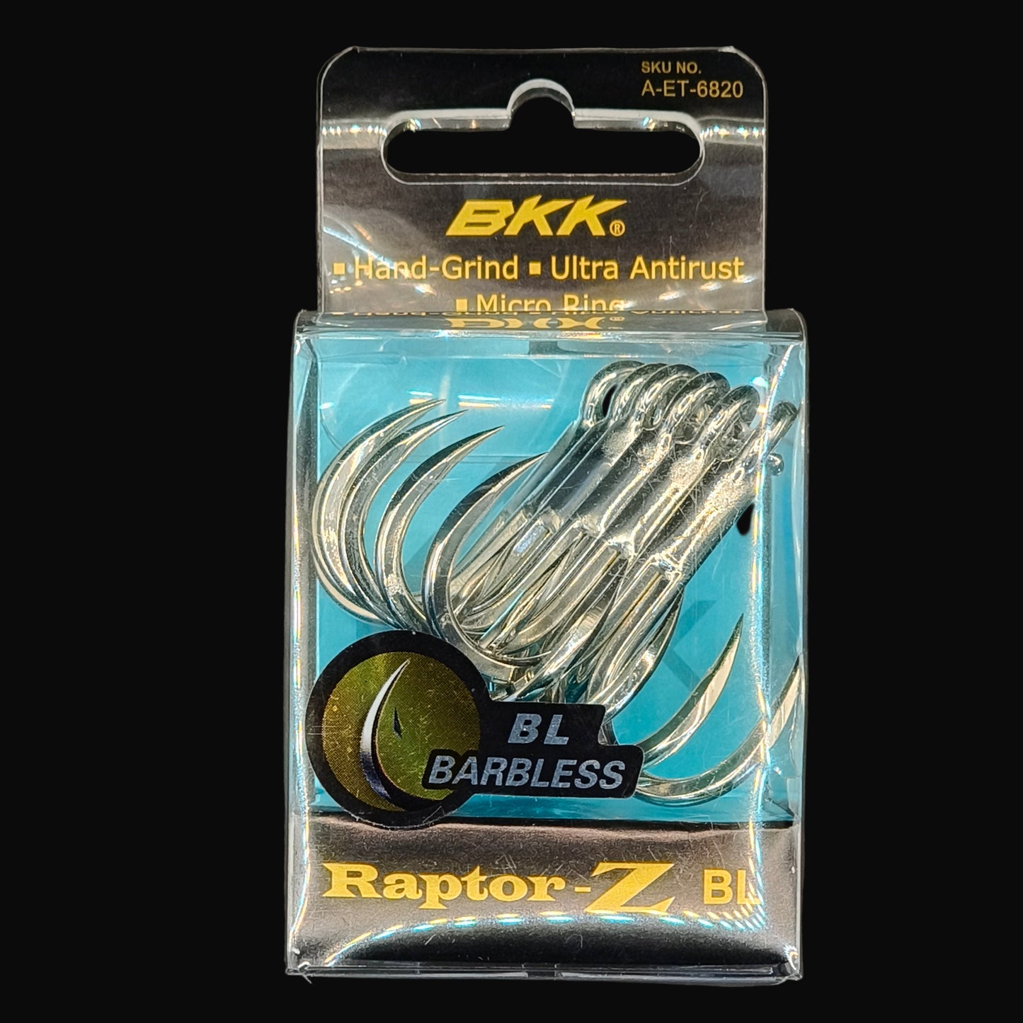 BKK Raptor Z Barbless Treble Hooks – high-strength, corrosion-resistant treble hooks for catch-and-release saltwater fishing.