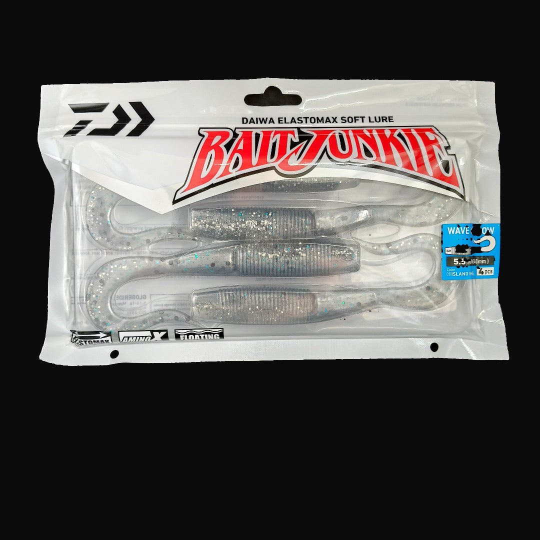 “Daiwa Bait Junkie Wave Minnow 5.5 inch soft bait – realistic baitfish profile” Island IHEa