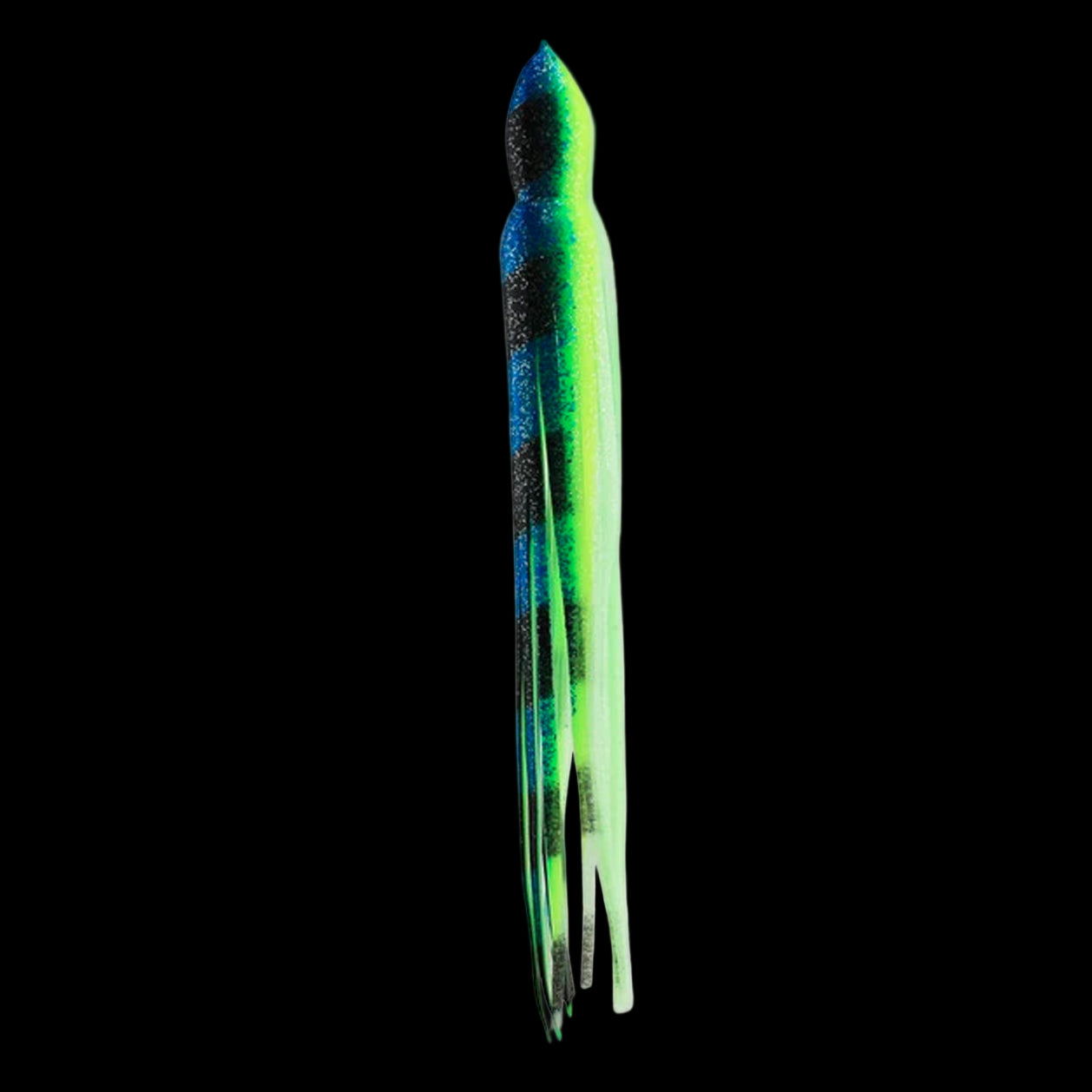 Blue Ocean multicolored fishing lure skirt with blue and green colors,