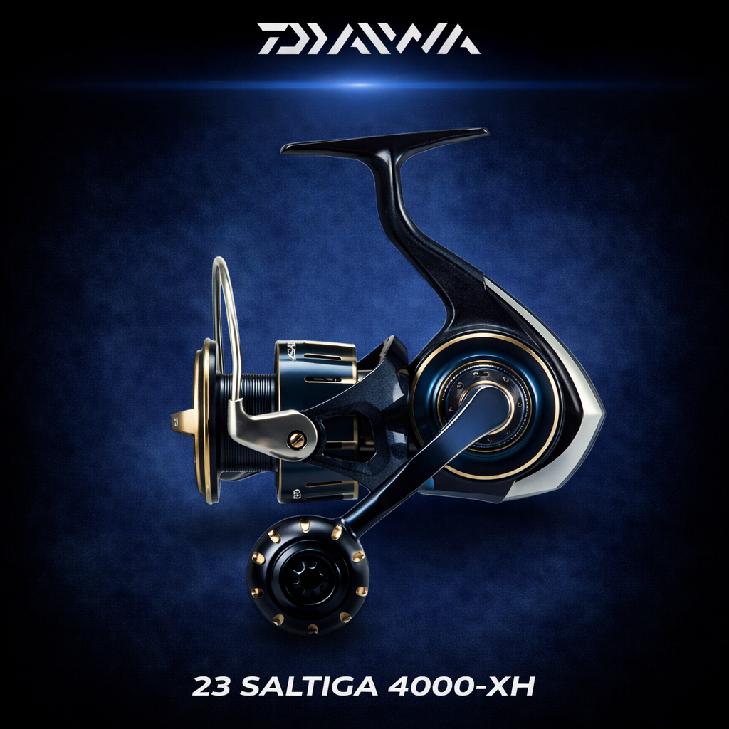 Daiwa Saltiga 4000-XH spinning reel saltwater fishing reel black gold high performance reel