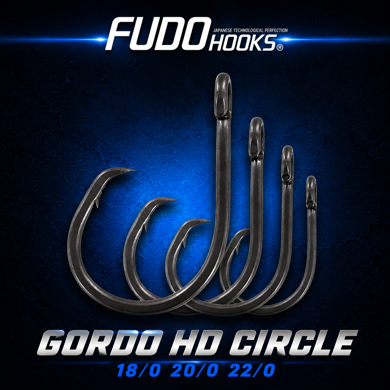 Fudo Gordo HD Circle Hooks 18/0 20/0 22/0 heavy duty game fishing hooks for tuna marlin and swordfish