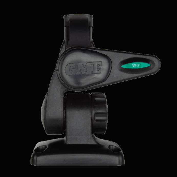 GME ABL012B black antenna base – heavy-duty antenna mount available at Warren Hay Marine, Whangarei