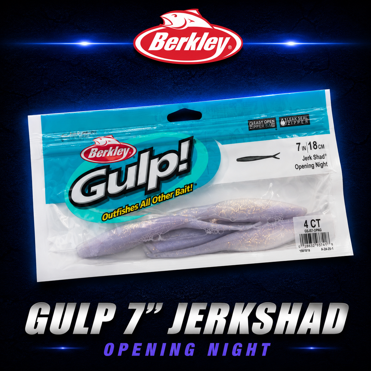Berkley Gulp 7" opening night Jerkshad, Softbait, Warren Hay Marine, Whangarei