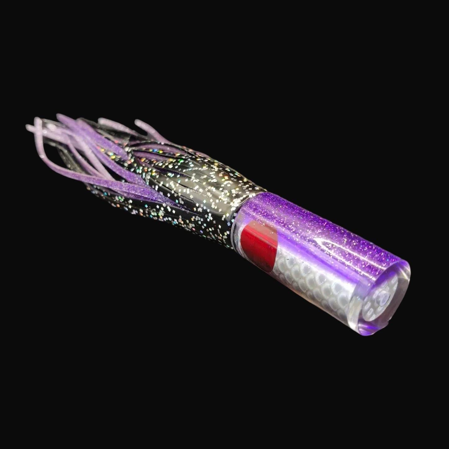 Tantrum TTS AMN Game Fishing Lure – Purple Head with Black over Purple Blue Ocean Skirts (VAN)