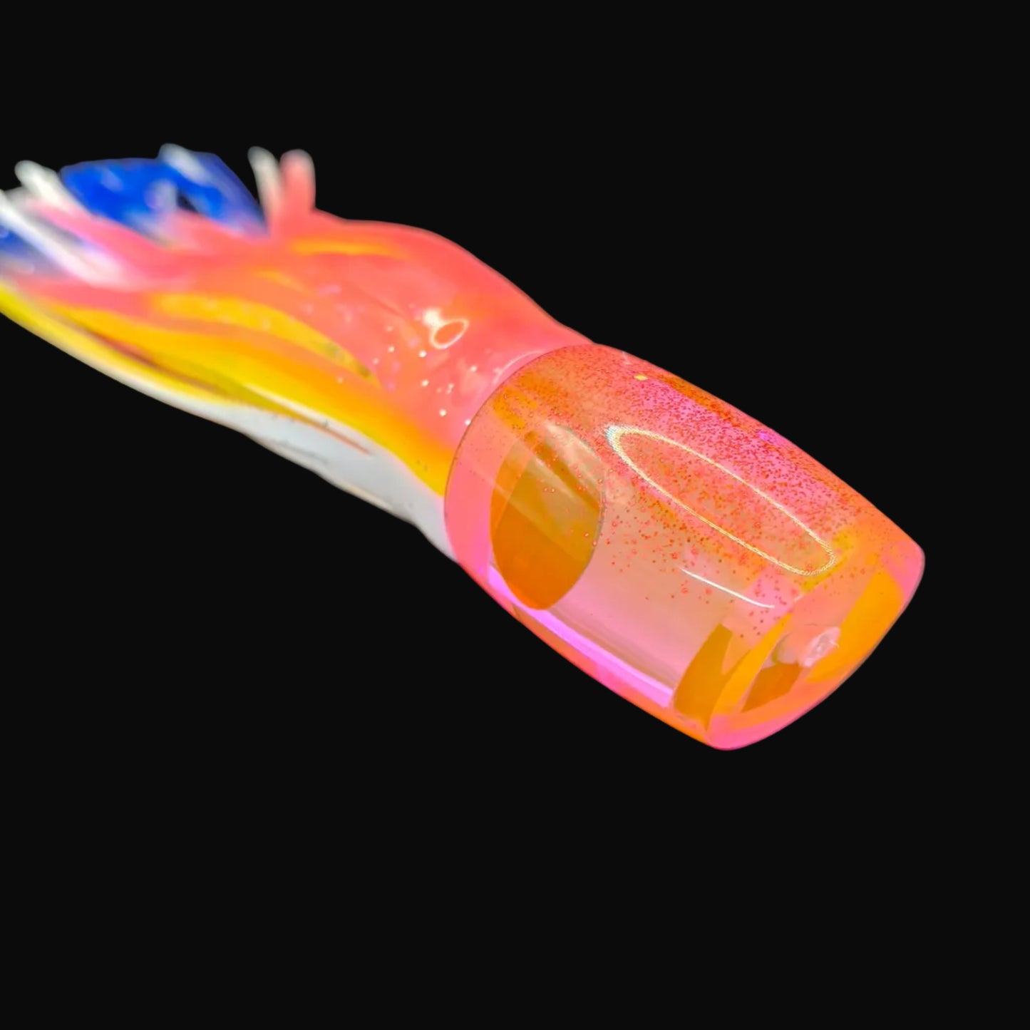 Tantrum TTS Small Bandit Game Fishing Lure – Pink Head with Blue Ocean Skirts (VAN)