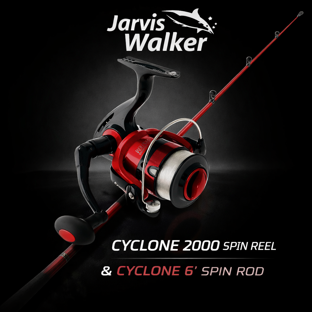 Jarvis Walker Cyclone 2000 spinning reel with Cyclone 6 foot fishing rod