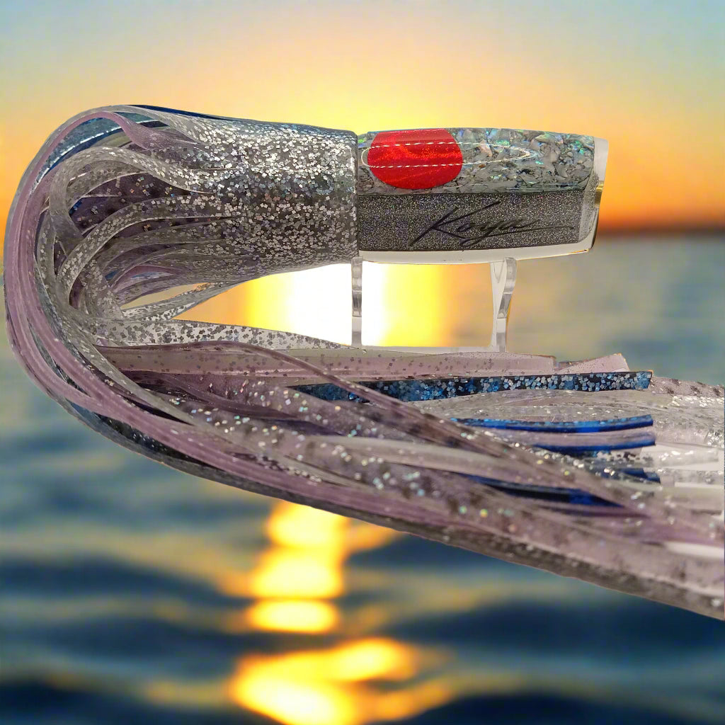 Koya medium Kona plunger (Paua and silver glitter) double rubber skirt