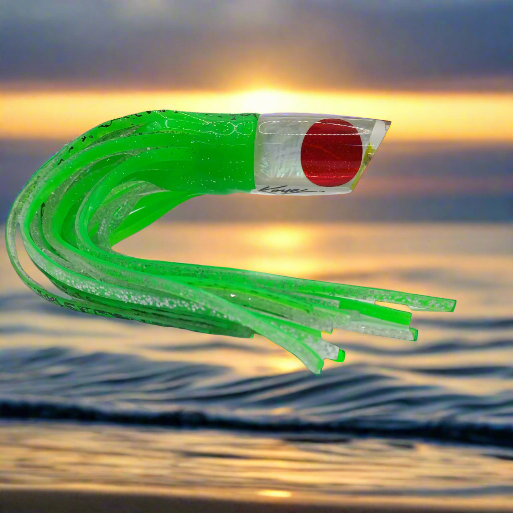 Koya small POI Dog (Silver Paua) Green silver