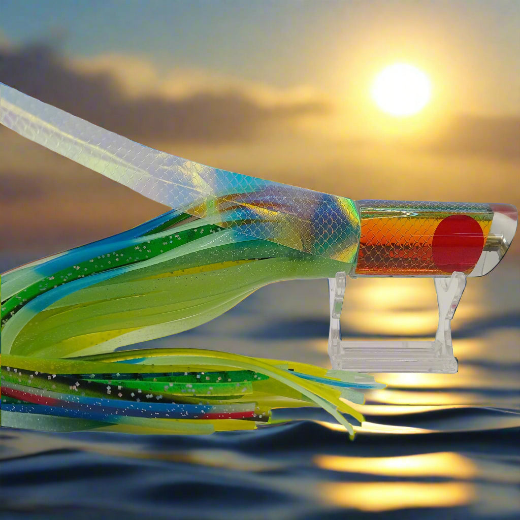 Koya small Tube (Rainbow scales) double rubber (winged mean green lumo)
