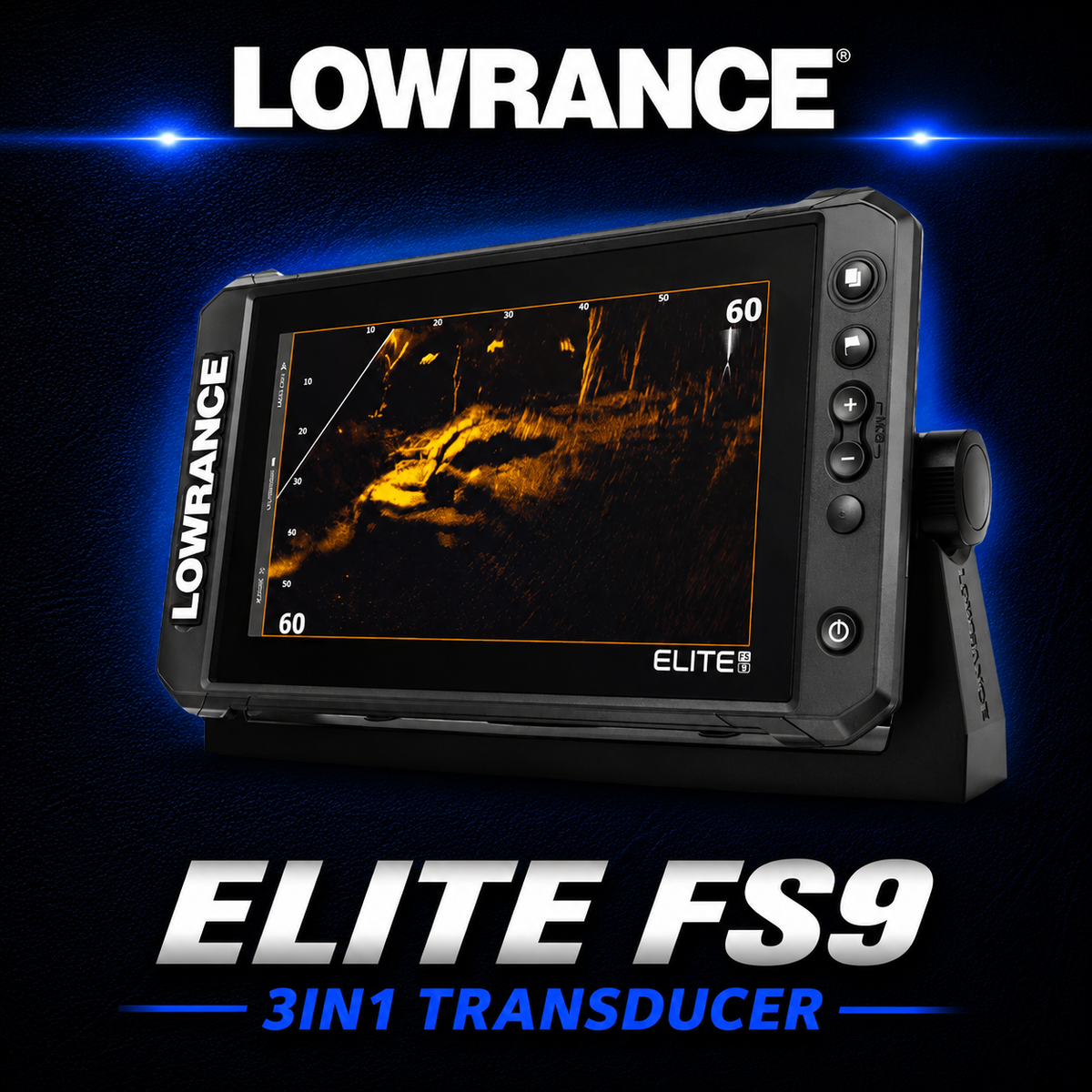 Lowrance Elite Fs 9" With Active Image 3 In 1 Transducer & Nz Chart