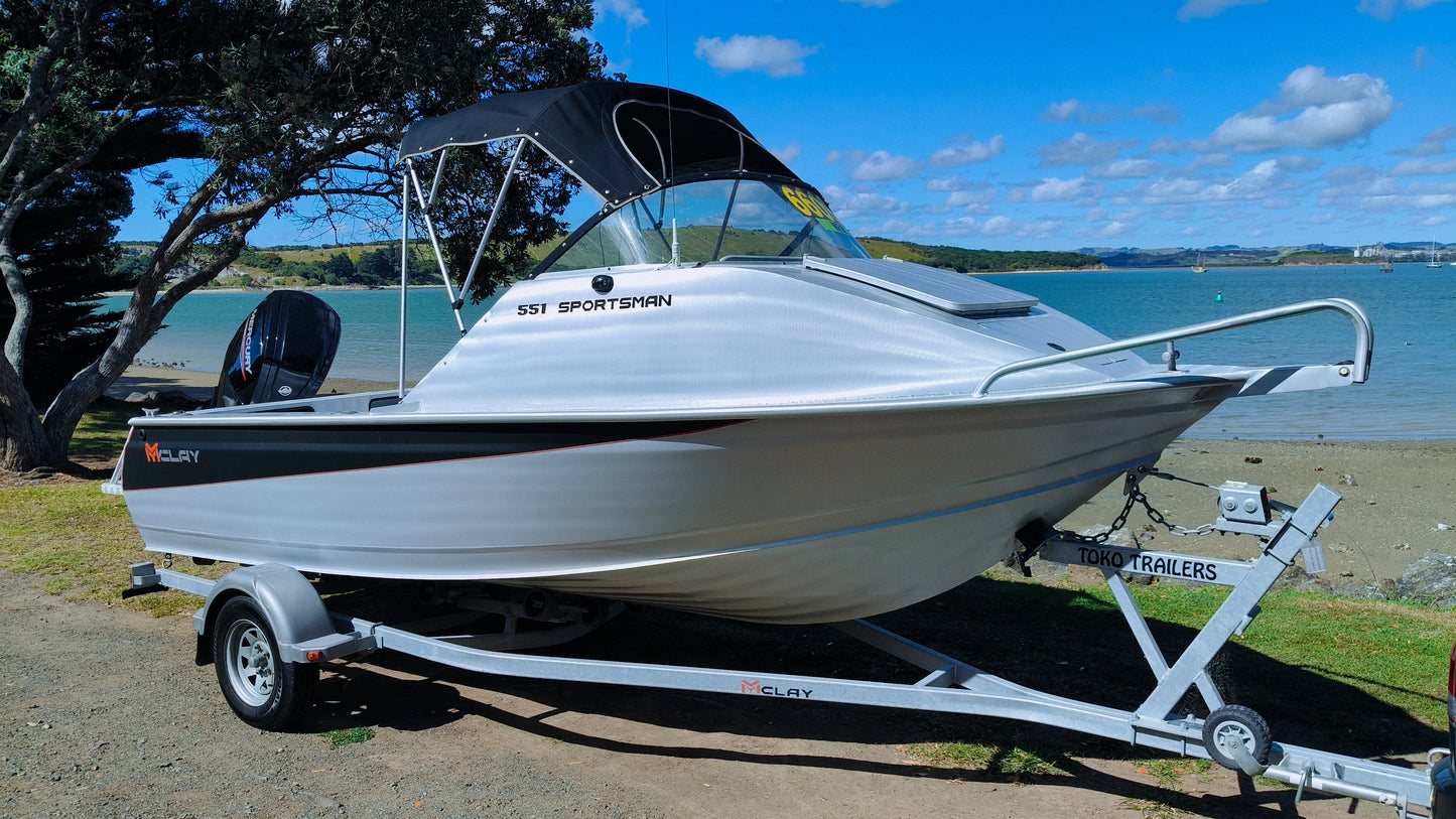 Mercury 90hp 4-stroke outboard on McLay 551
