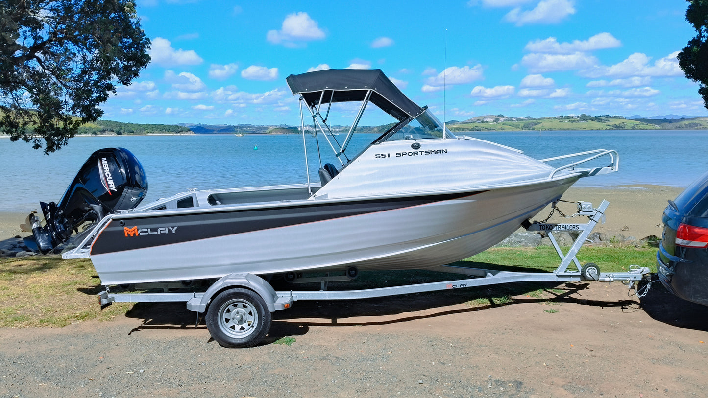 Mercury 90hp 4-stroke outboard on McLay 551
