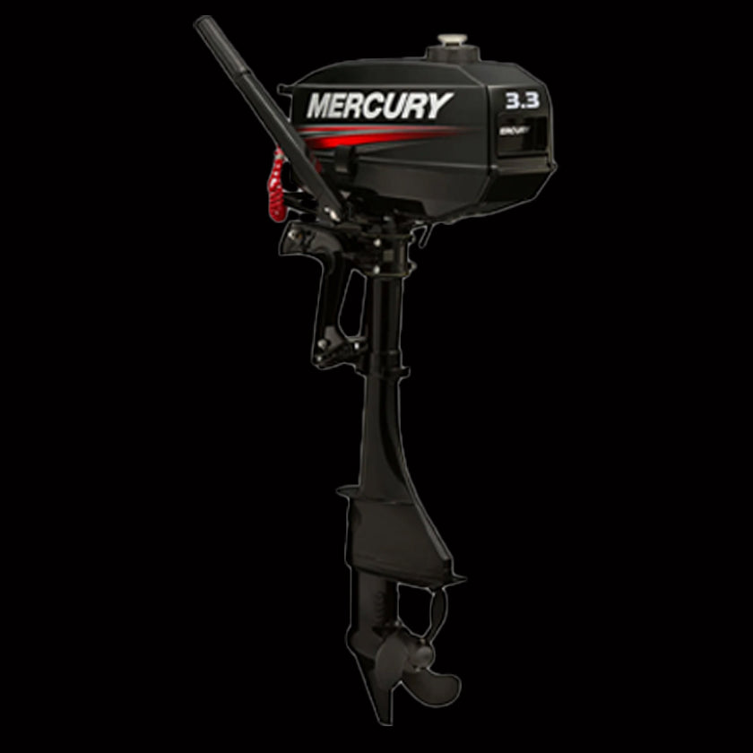 "Mercury 3.3HP 2-stroke outboard motor for sale in Northland – lightweight, portable power ideal for dinghies and small boats. Available now in Whangārei."