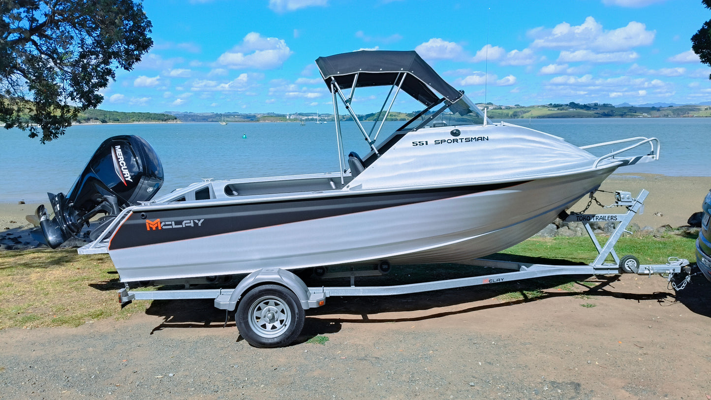 Mercury 90hp 4-stroke outboard on McLay 551
