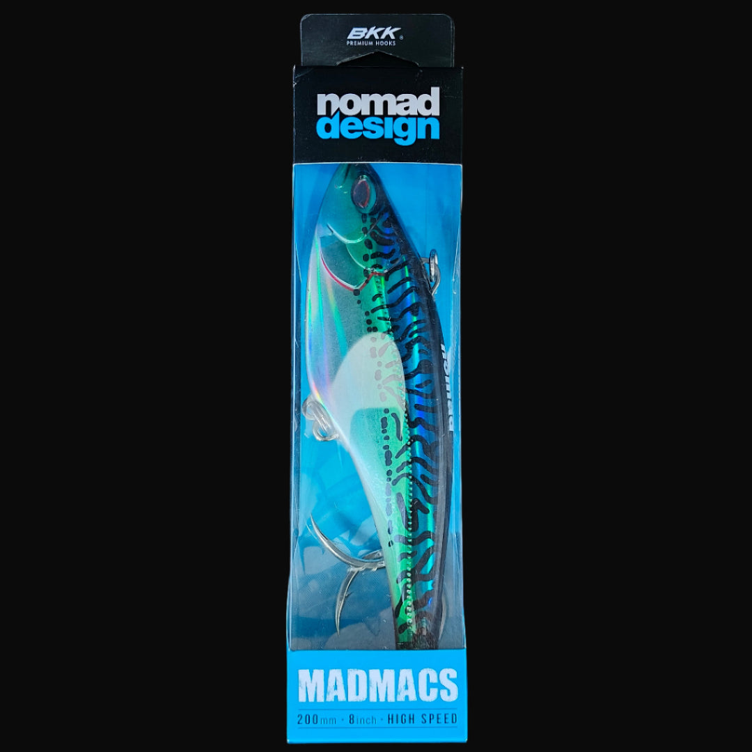 Nomad Design Madmacs 200 High Speed trolling lure – durable, high-speed lure for tuna, wahoo, and marlin.