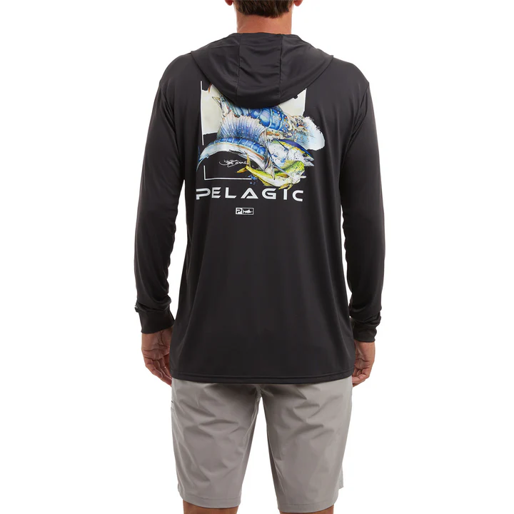 Aquatek Goione Slam Hooded Fishing Shirt - Black