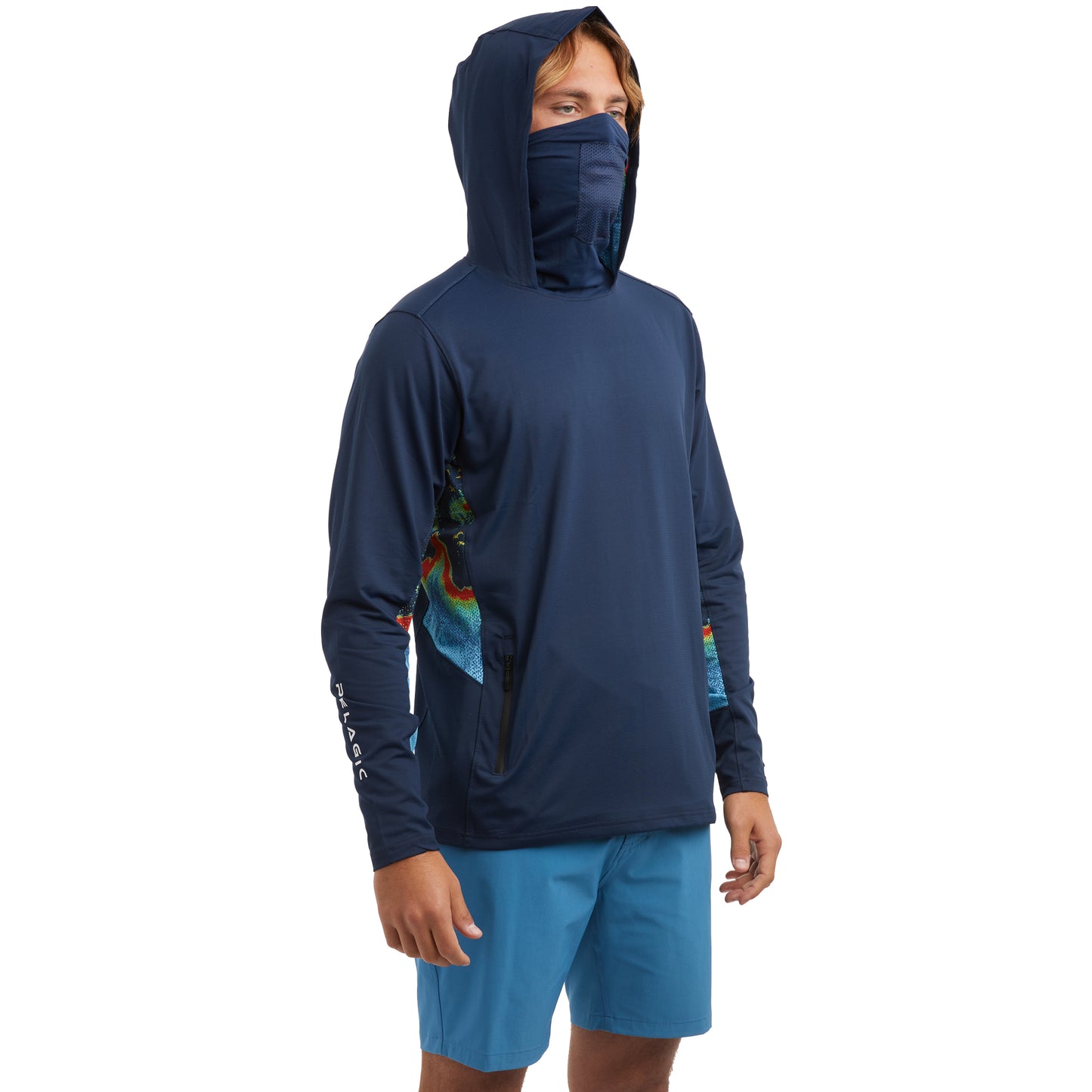 Exo-Tech Sonar Hooded Fishing Shirt - Navy