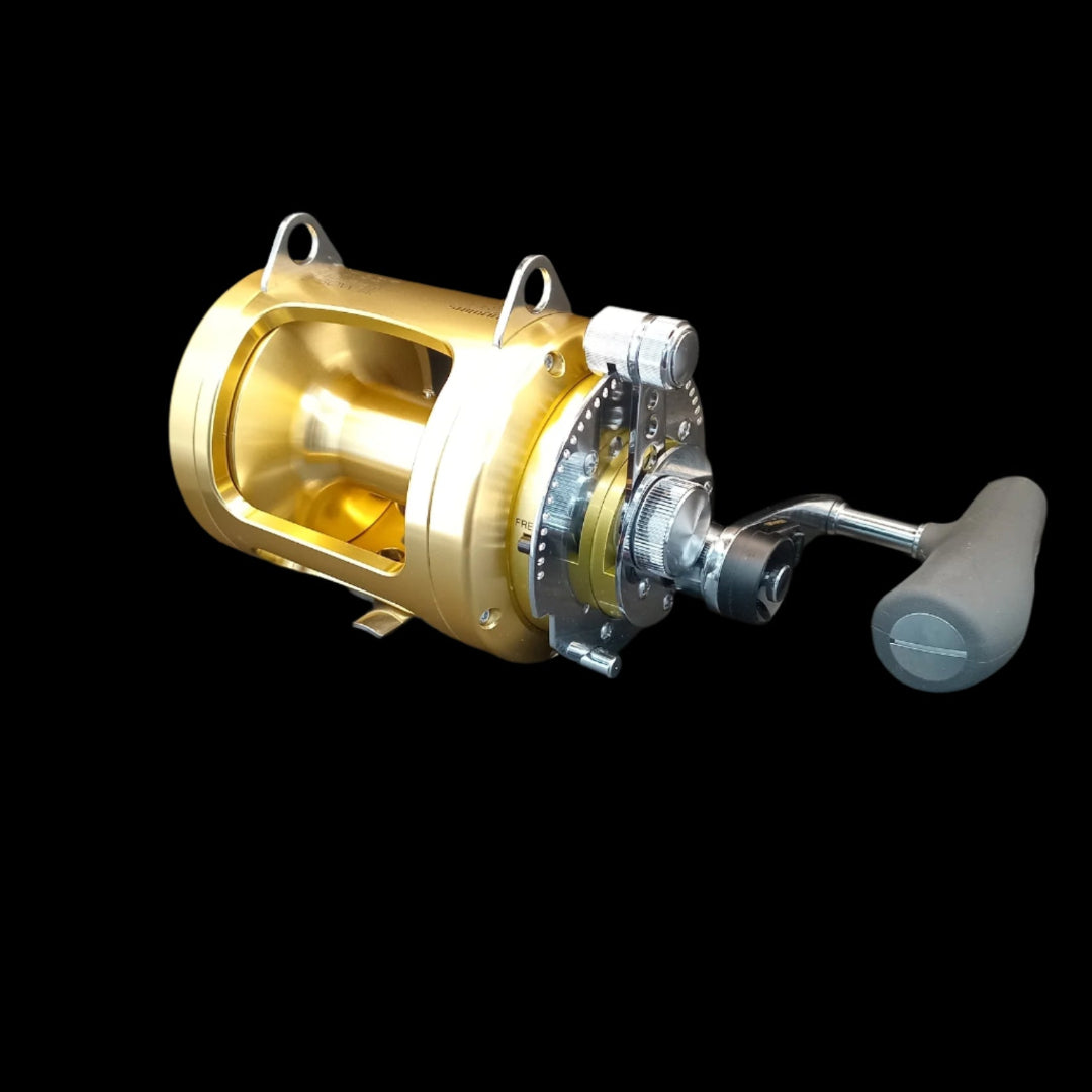 Close-up of Shimano Tiagra 50WLRS drag and handle