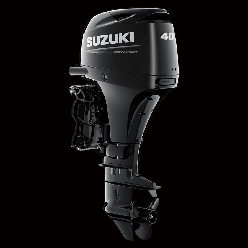 Suzuki DF40ATLR 40HP 4-stroke outboard motor with EFI, electric start, and remote steering at Warren Hay Marine Whangārei
