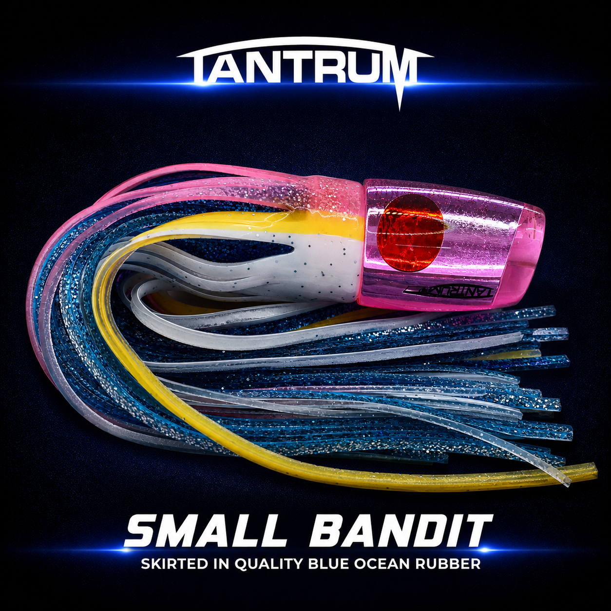 Tantrum pink Small Bandit pink/white/blue| Blue Ocean Skirted Lure NZ