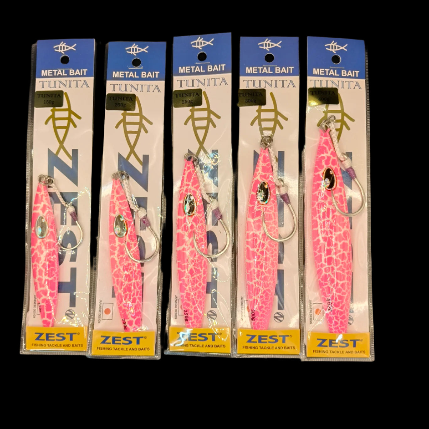 Tuna fishing jig
Zest Tunita Jig
Slow pitch jigging
High pitch jigging
Tail-weighted fishing jig
Deep water fishing jig
Tuna jigging gear
Warren Hay Marine Whangarei