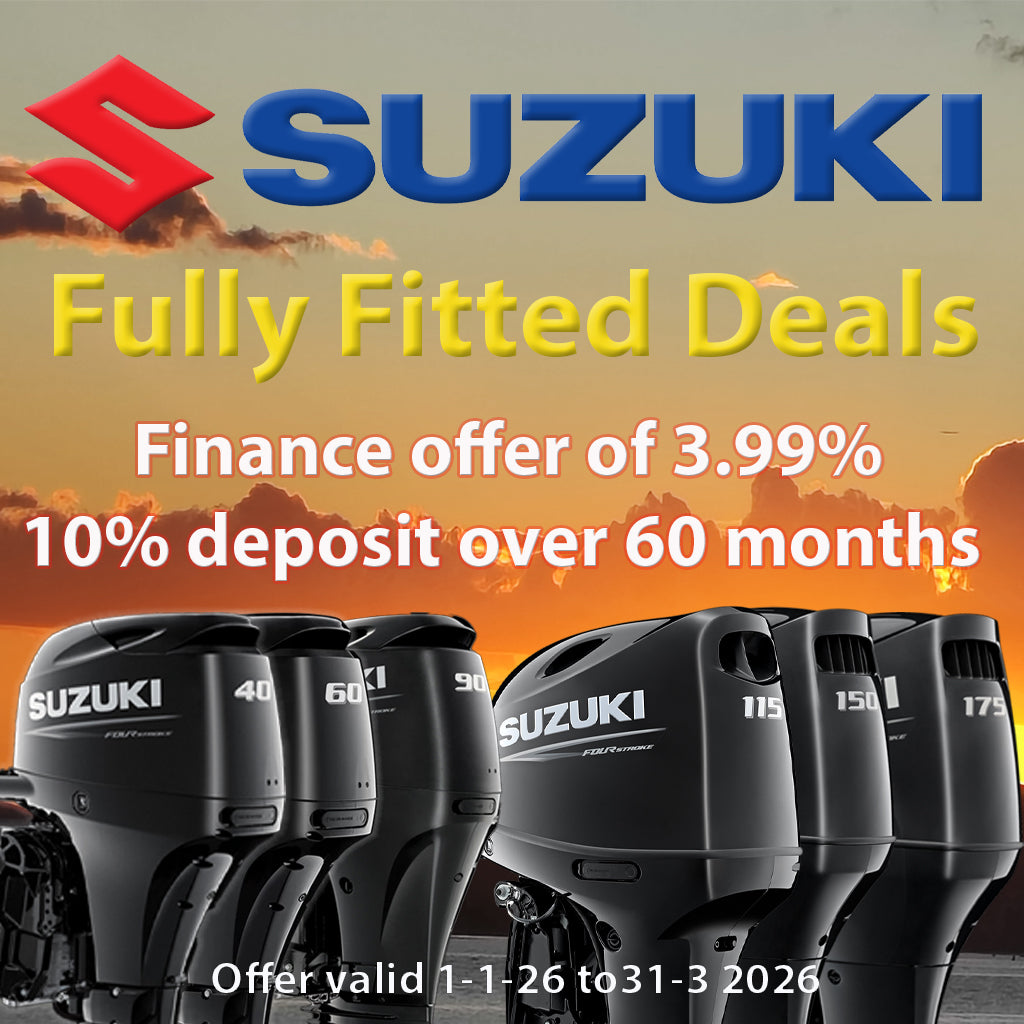 Low interest finance available on 40-300hp Suzuki outboards.
