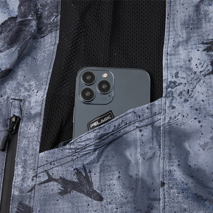 Exo-Tech Hooded Fishing Shirt - Open Seas Camo Black