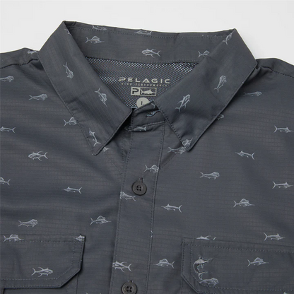 Keys SS Tiny Fish Fishing Shirt - Graphite