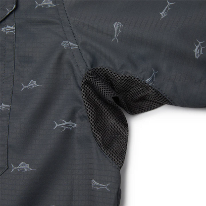 Keys SS Tiny Fish Fishing Shirt - Graphite