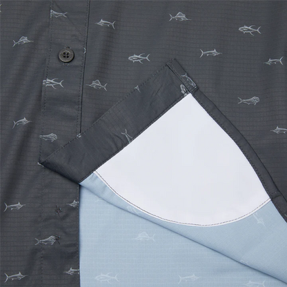 Keys SS Tiny Fish Fishing Shirt - Graphite