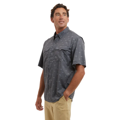 Keys SS Tiny Fish Fishing Shirt - Graphite