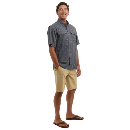 Keys SS Tiny Fish Fishing Shirt - Graphite