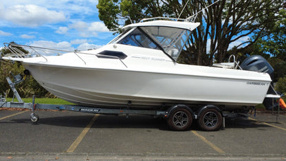Used 2017 Caribbean C21 Reef Runner powered by Yamaha F200 on Mackay trailer