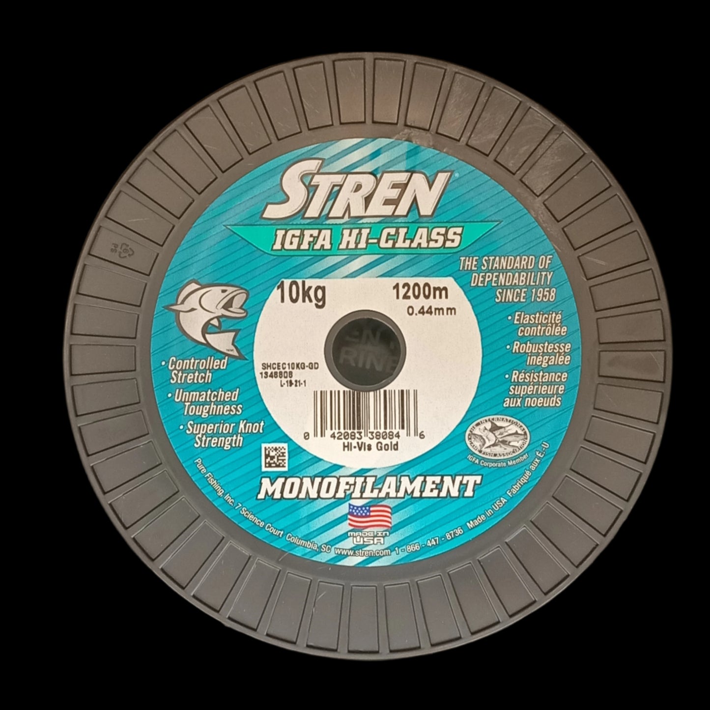 STREN IGFA HI-CLASS 10kg 1200m Hi Vis Gold.