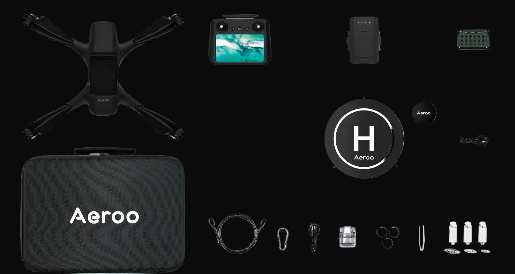 Aeroo Pro fishing drone with Smart Controller ready for bait deployment