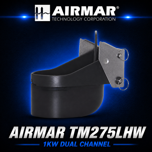 Airmar TM275LHW 1kW dual-channel CHIRP transom-mount transducer for offshore and deep-water fish finding.