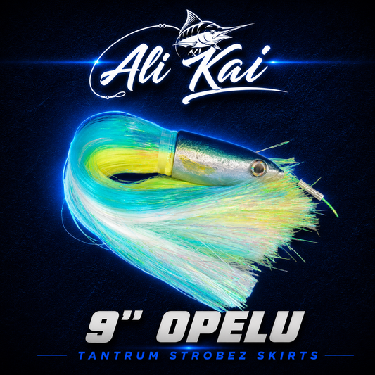 Ali'i Kai 9" Opelu – Ice Blue / Chartreuse Tantrum Strobez