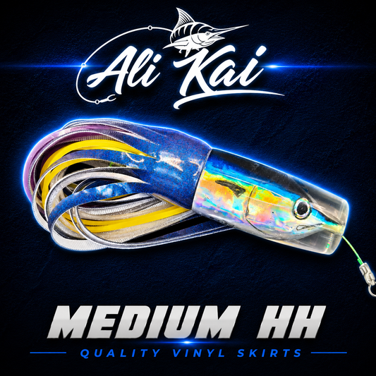 Ali'i Kai medium hard head game fishing lure, Skirted in quality Vinyl, Warren Hay Marine, Whangarei 
