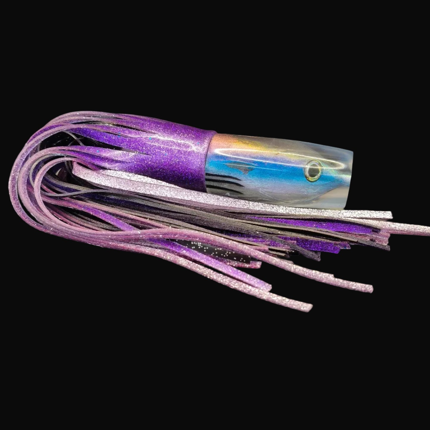 Alii Kai Medium HH, skirted in purple/black Blue Ocean rubber skirts