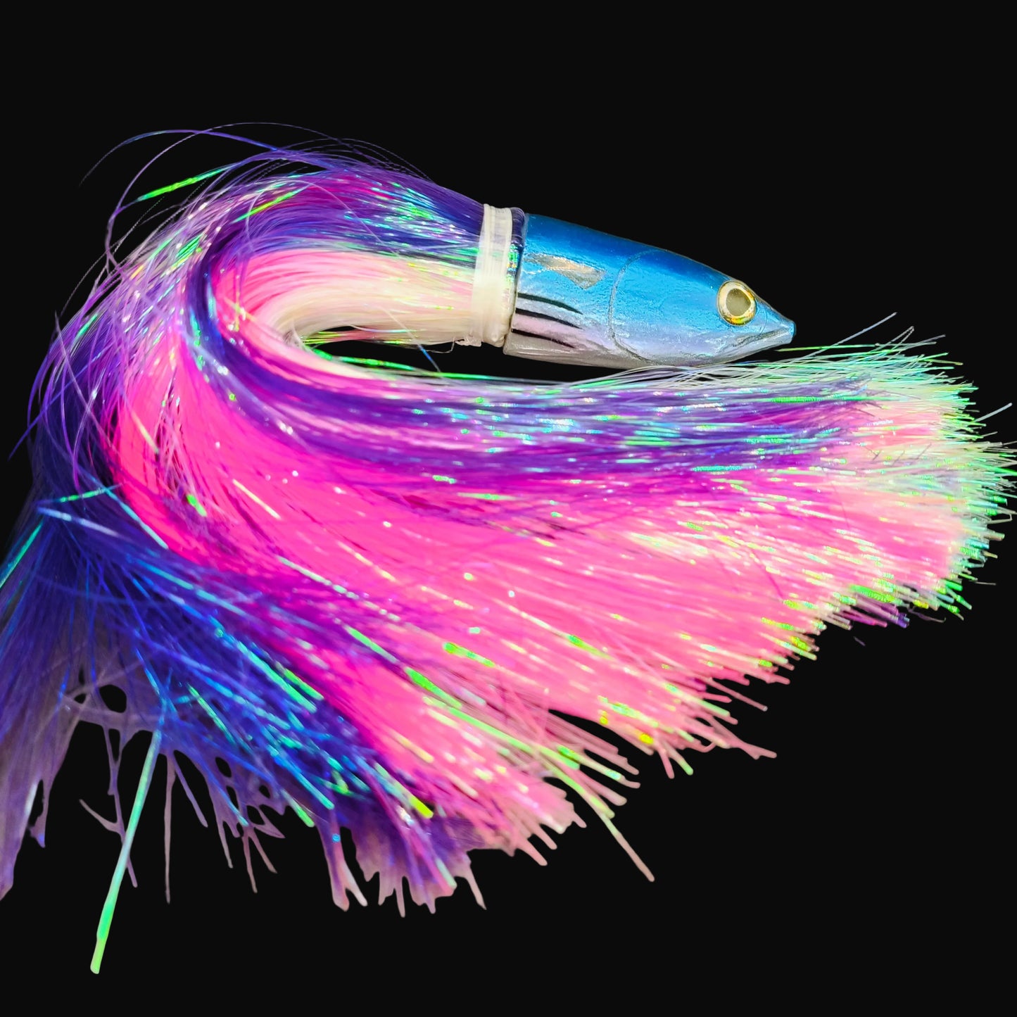 Alii Kai 9" Mahalo Game Fishing Lure – Purple over Pink/White Tantrum Strobez (VAN)