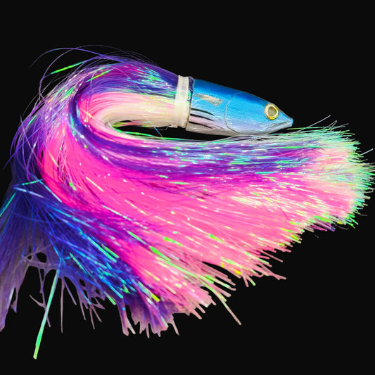 Alii Kai 9" Mahalo Game Fishing Lure – Purple over Pink/White Tantrum Strobez (VAN)