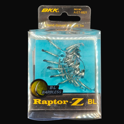 BKK Raptor Z Barbless Treble Hooks – high-strength, corrosion-resistant treble hooks for catch-and-release saltwater fishing.