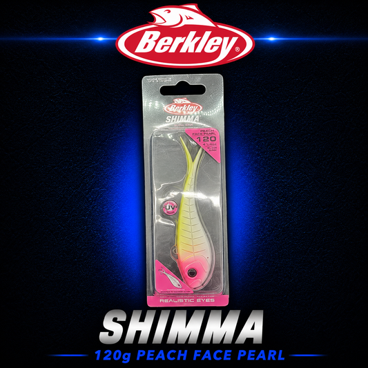 Berkley Shimma 120g Peach Face Pearl, Soft Lure, Warren Hay Marine, Whangarei