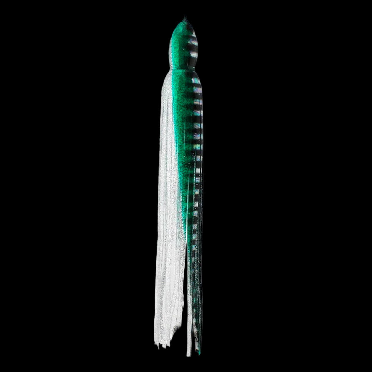 Blue Ocean replacement lure skirt, green, silver, striped