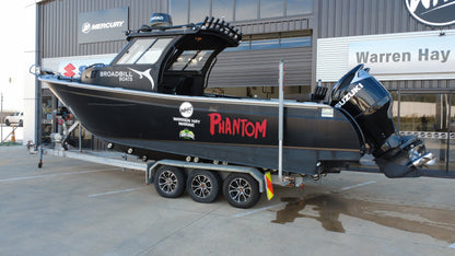 Used Broadbill sports boat for sale. twin Suzuki 350hp outboards