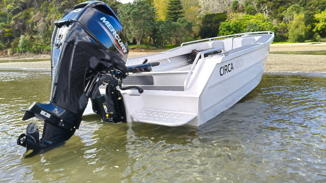 Circa 450 Tiller Steer Boat on DMW galvanised trailer – 40hp Mercury 4 stroke